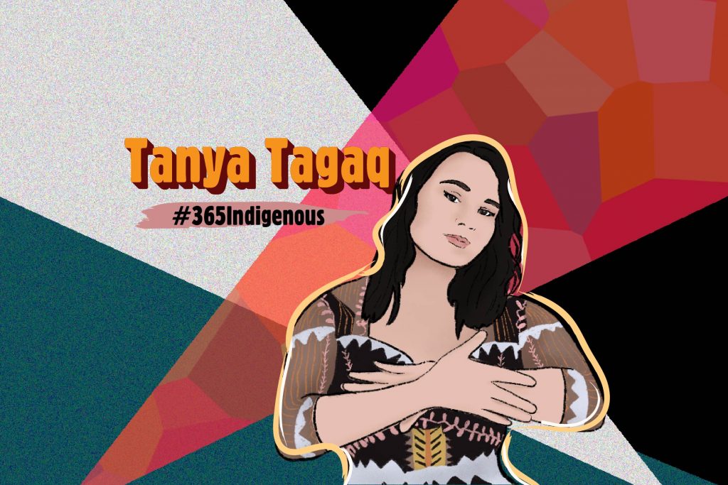 Digital Illustration of Tanya Tagaq. Text reads "Tanya Tagaq #365 Indigneous