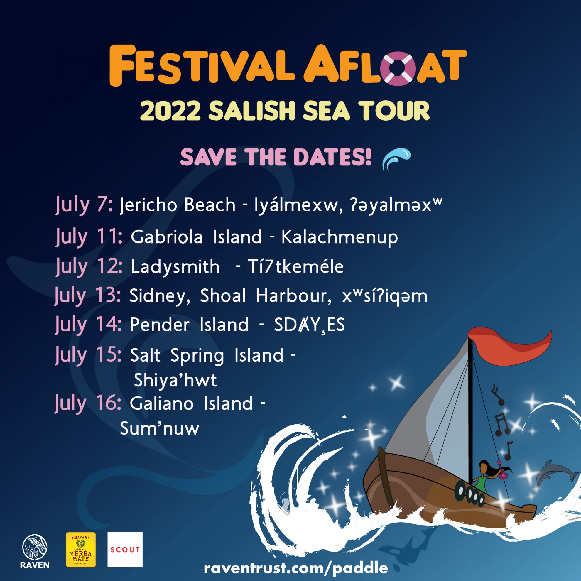Festival Afloat 2022 Salish Sea Tour Poster